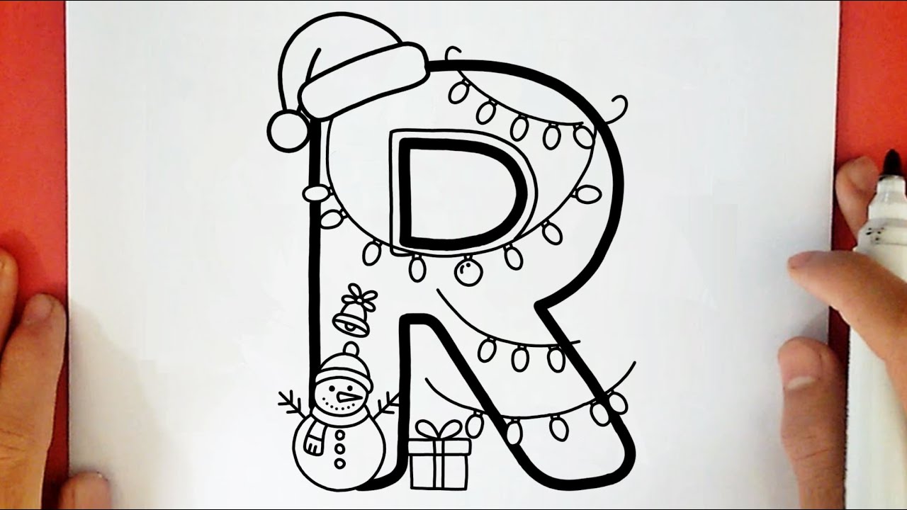 How to Draw a Christmas Letter R | Festive Lettering & Doodle Art Tutorial