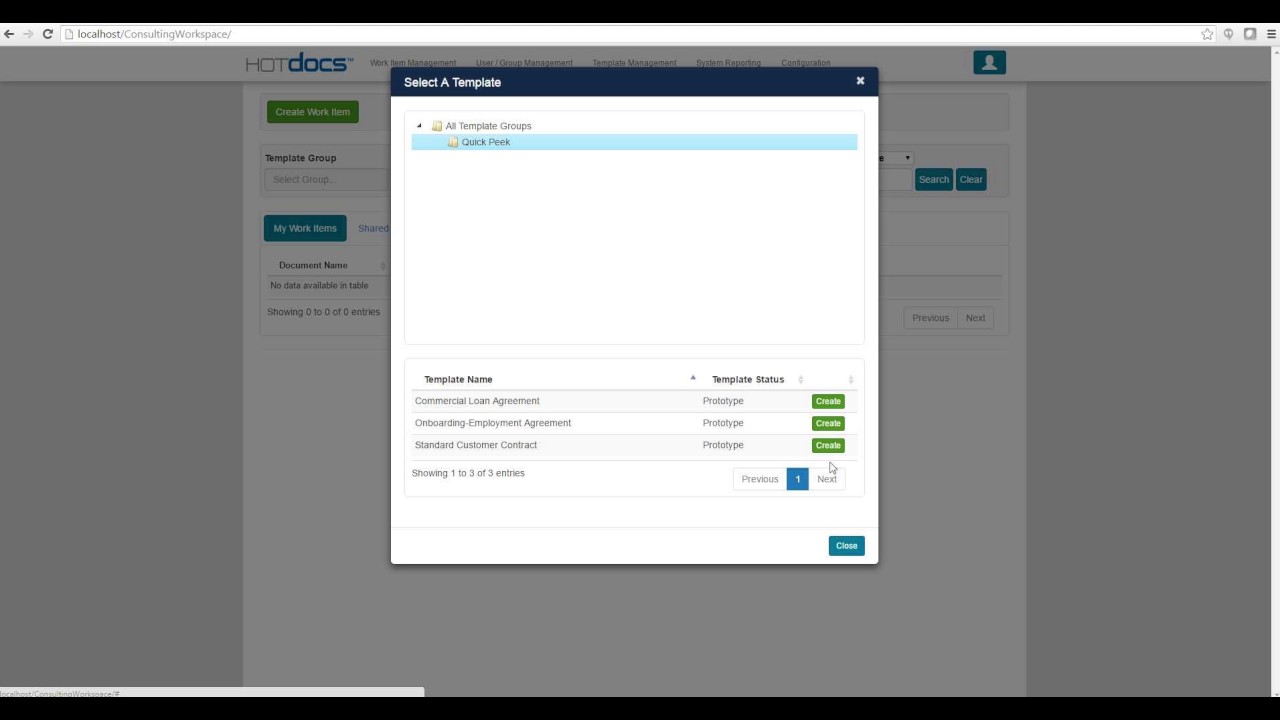 Quick Peek 3   Dynamic HotDocs