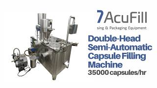 Double-Head Semi-Automatic Capsule Filling Machine | 35000 capsules/hr | Acufill | Packaging Machine