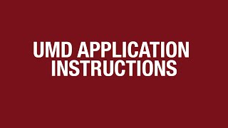Application Instructions for ELCI UMD Conditional Admission and English Only Students