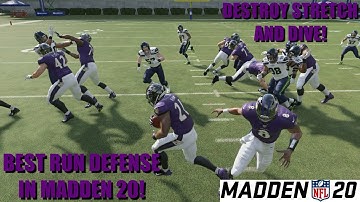 THE BEST RUN DEFENSE IN MADDEN 20 | HOW TO STOP STETCH AND DIVE MUST WATCH!