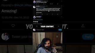 Johnny sins replied to my tweet. #shorts #livestreaming #twitter #wholesome