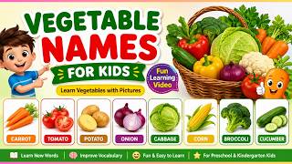 Vegetable Names Song for Children | Fun Learning Video