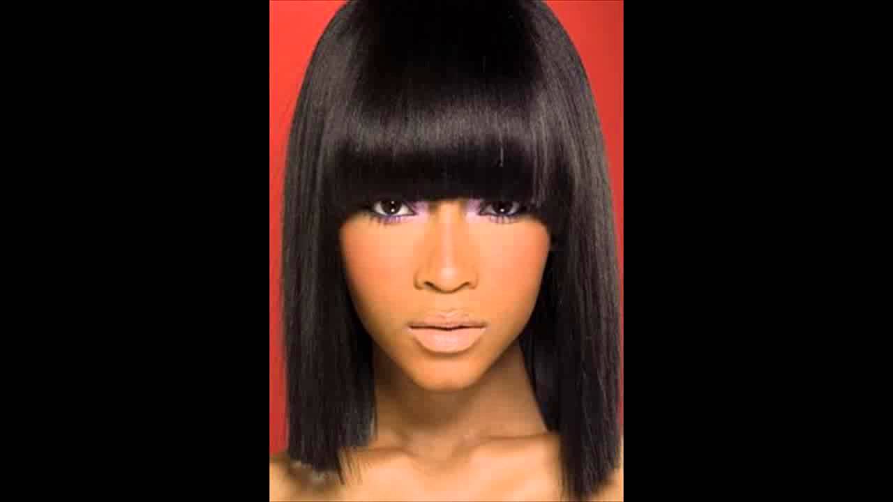 African American Long Hairstyles With Bangs Side Bangs Youtube