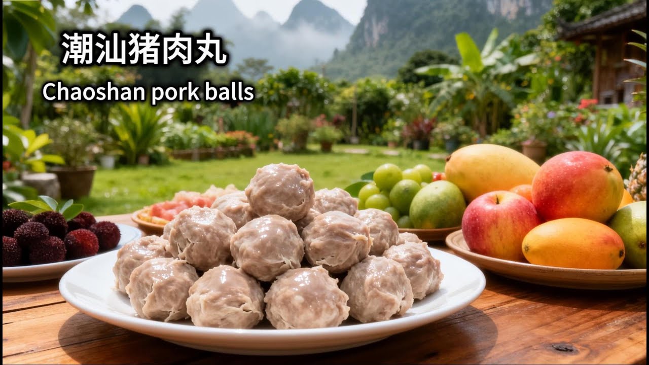 潮汕猪肉丸怎么做才好吃？教你详细的加工制作技术，轻松在家做出美味肉丸Chaoshan Pork Ball Making Tutorial