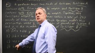 SAT Test 6: Writing a linear equation - question #3-2