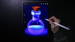 How To Draw Realistic Magic Bottle in Procreate - iPad Pro✨ screenshot 1