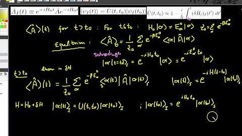 13- Linear response theory and Kubo formula - Course on Quantum Many-Body Physics