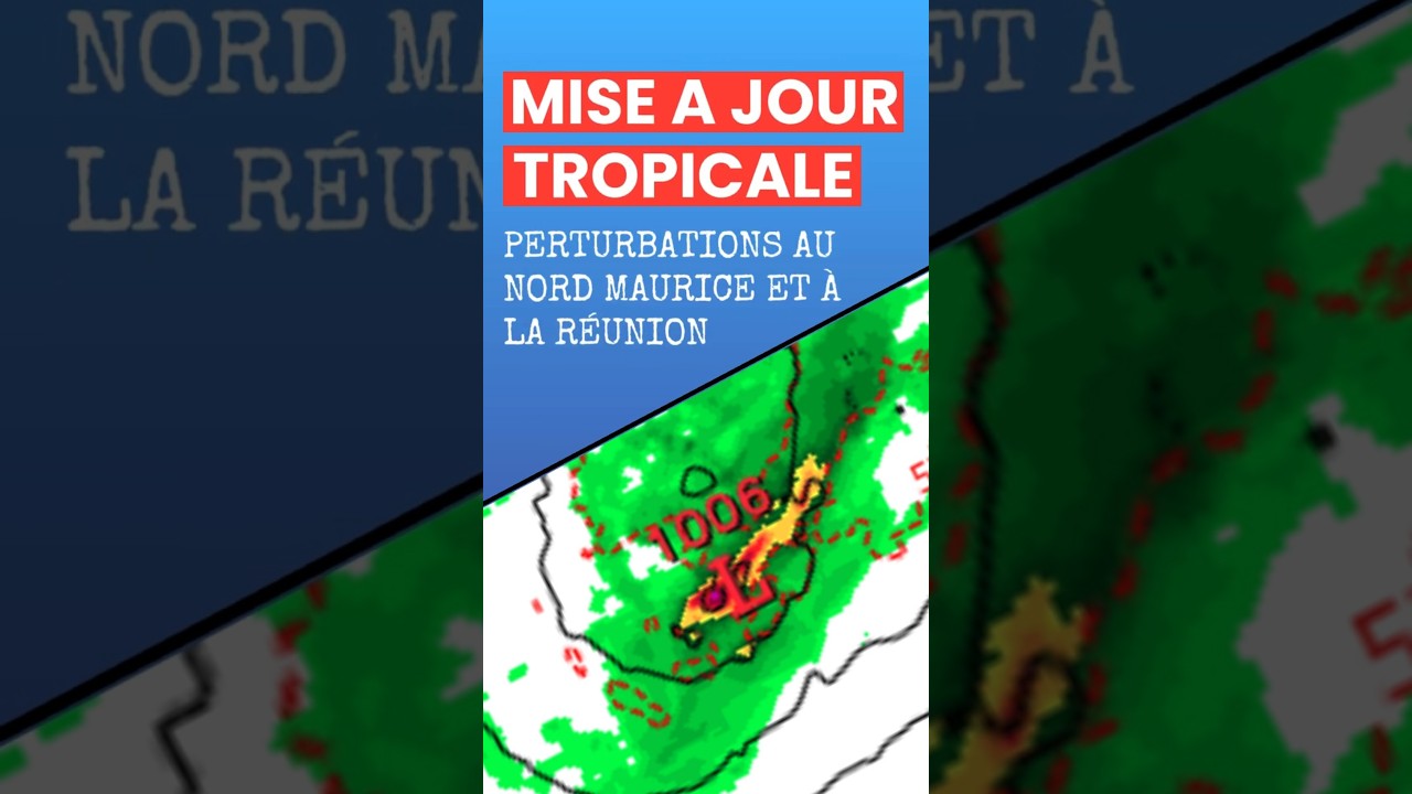 Perturbation tropicale au nord de l'île Maurice...#weather #maurice #cyclone