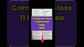 FBISE HARD AREA Hssc 1 Computer Paper 2026 #mcqskey #hard #area