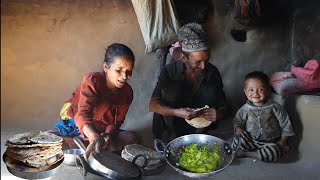 Authentic Nepali Village Cooking: Soft Roti & Karela Over an Open Fire screenshot 5