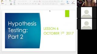 STAT 200 Lesson 6: Hypothesis Testing Part II