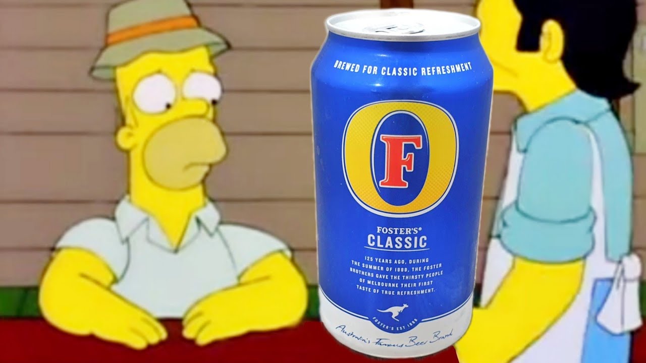 The Simpsons Real Foster's Beer Australia Funny Real Life As seen on TV