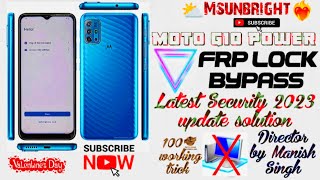 Moto G10 Power Frp Bypass Without Pc l Google Account Lock Remove Latest Method 2021 Android 10 😇