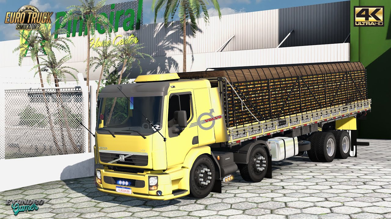 Pressão Volvo VM Bi Truck qualificado no Puxe da Cenoura (16 t) Ets2 V1.55