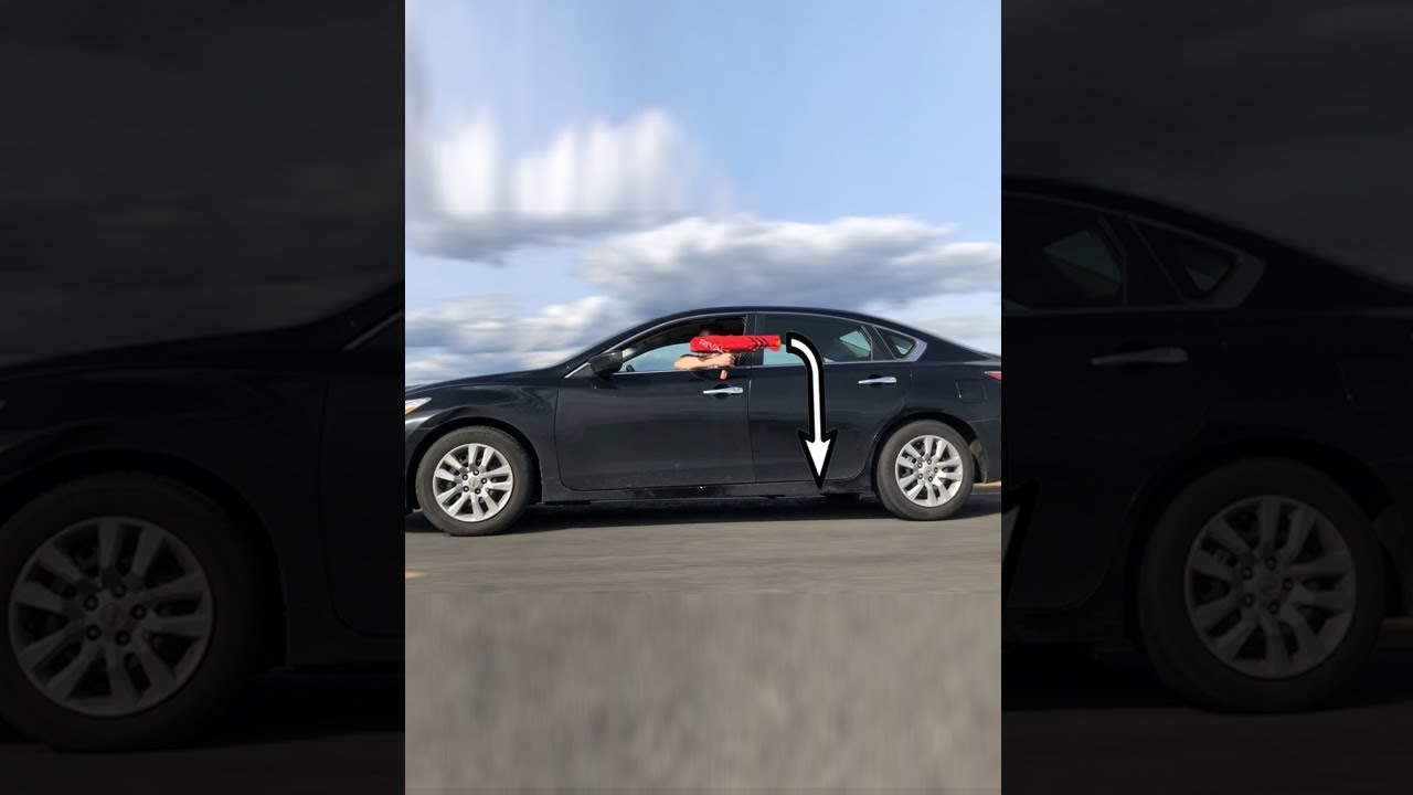 Shooting Backwards At The Same Speed As The Car