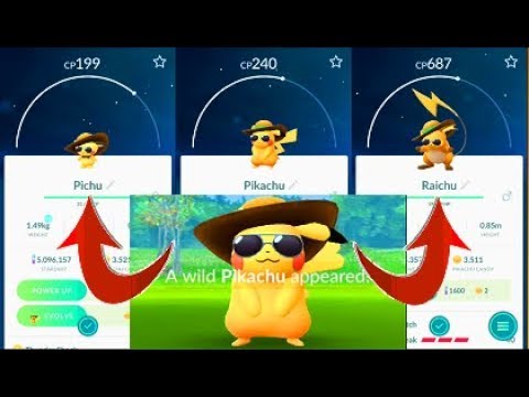 Pokemon Go - Summer Style Pichu Hatch, Pikachu Catch & Raichu Evolution