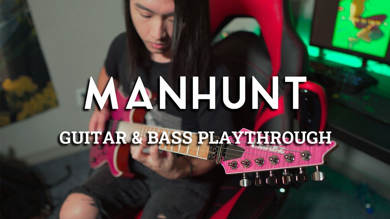 MANHUNT - Derivakat, Yuki, & Cartian - Official Guitar & Bass Playthrough