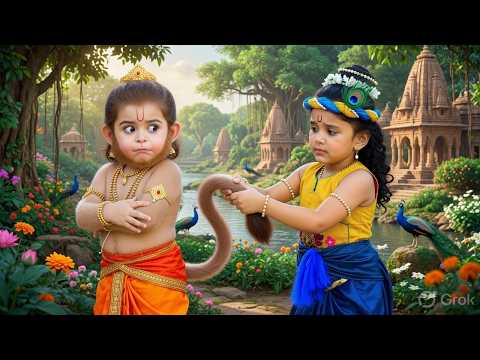 खेल खेल में बाल कान्हा हनुमान जी का पूछ पकड़ कर खेलने लगे | #यशोमतीमैय्याकेनंदलाला
