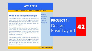 42# | Project 1 | Design Basic Layout | CSS Learning in Pashto | Web Development