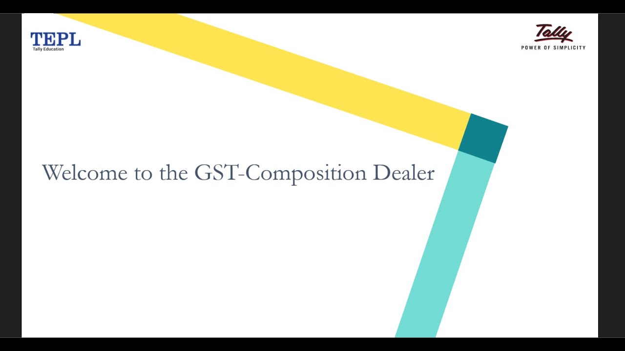 Accounting Of GST Composition Scheme Dealer