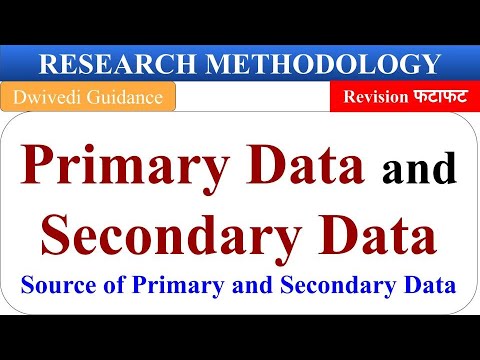 Video: Ce sunt datele primare în cercetare?