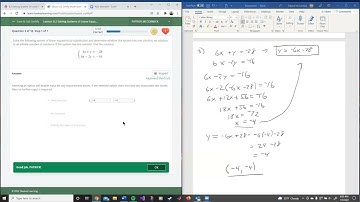 Lesson 8.2: Solving Systems of Linear Equations by Substitution