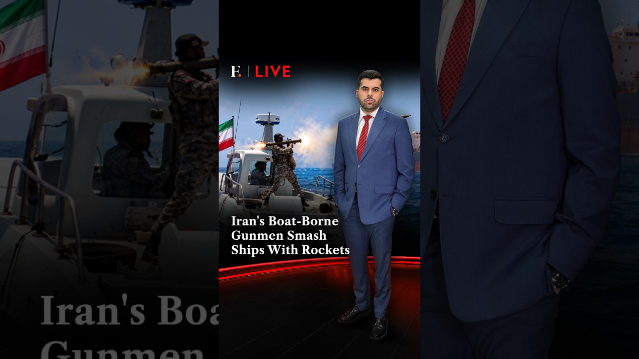Iran's Boat-Borne Gunmen Smash Ships With Rockets | Firstpost Live thumbnail
