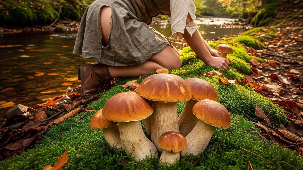 Una giornata a raccogliere funghi porcini in montagna sotto gli abeti #funghiporcini #boletus 