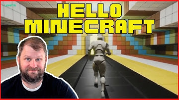 Level 00-37 + Unreal Engine - The Test Bed Level = Hello Minecraft - First Level Design Project