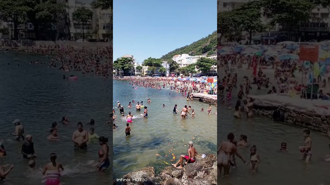 Último domingo do ano a praia lotada
