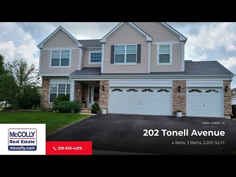 202 Tonell Avenue, New Lenox, IL home video tour