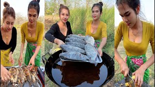 Fish crispy with vegetable cook recipe and eat