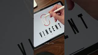 Mastering Name Tattoos: Create Stunning Vincent Letter Logos in Procreate #TattooIdeas #NameLogo