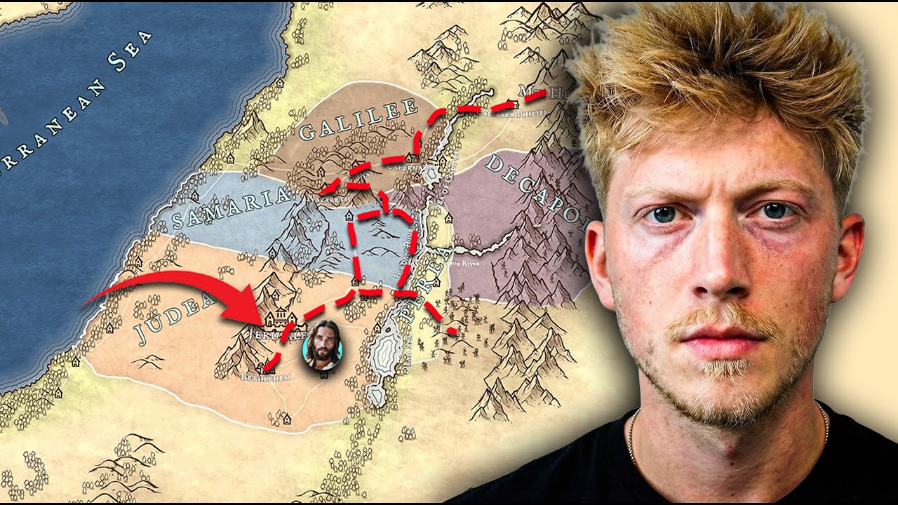 Полная история Иисуса на карте в хронологическом порядке.