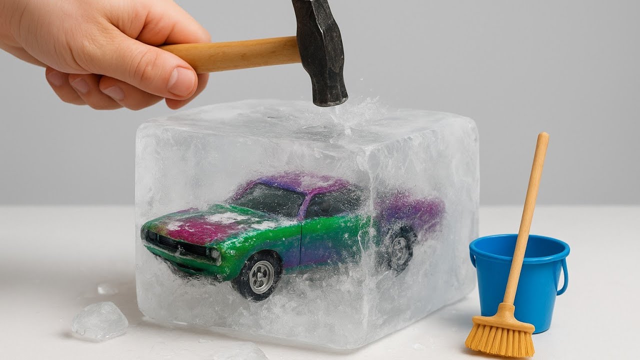 Super-Realistic ASMR Car Wash with a Surprise Inside | Dodge Charger Found in Ice🧊🚗