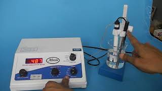 video chemistry digital conductivity meter with cell atc auto temperature probe working by abron exp