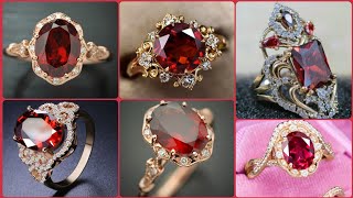 Famous Simple and Pretty Ruby Finger Ring Design 2022 /Most beautiful Gold & Silver Tone Ruby Ring Design Profile