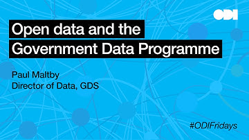 Friday lunchtime lecture: Open data and the Government Data Programme