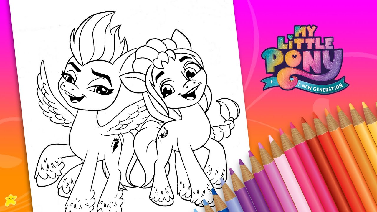 Coloring My Little Pony Zipp and Sunny Coloring Page | KP - YouTube
