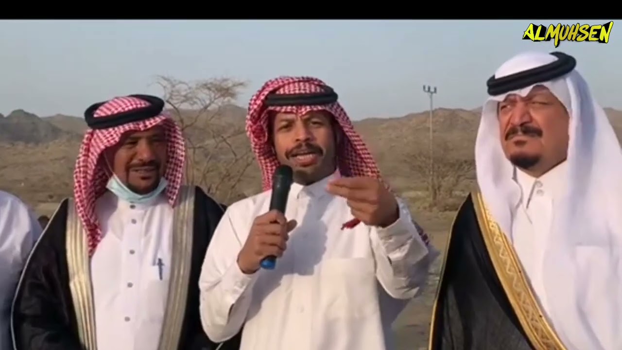 استقبال الشيخ فهد المعطاني والشاعر خلف بن مذيخر ومشايخ هذيل بحلة حاتم القرح الشيخ ناير  القارحي