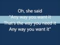Journey Anyway You Want It Lyrics mp3