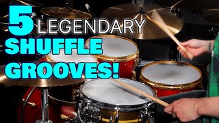 5 LEGENDARY Shuffle Grooves EVERY Drummer Should Know! | DRUM LESSON - That Swedish Drummer