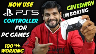How To Connect PS5 Controller To PC / Laptop [  Windows ] ⚡ PS5 Controller Unboxing + Giveaway