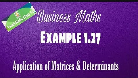 12th Business Maths Example 1.27