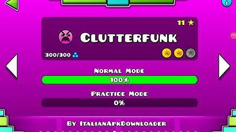 Clutterfunk-100% with 3 coins | Geometry Dash(GD#24)