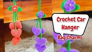 Amigurumi Heart|Crochet Heart Keychain|Crochet car Hanging|Crochet Bagcharm #purpleyou #love #diy