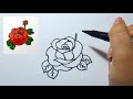Cách vẽ Hoa Hồng (P3) Rất Đơn Giản  II Ong mật mỹ thuật