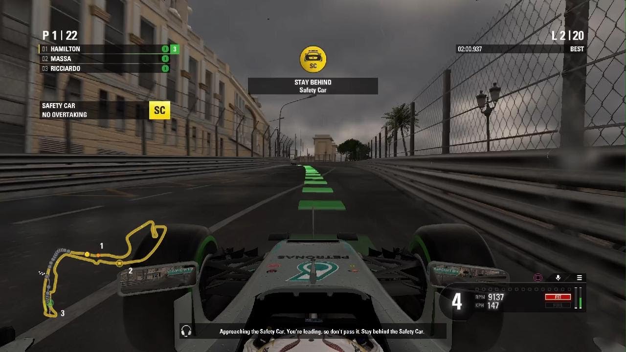 F1 2016 safety car engine sound replay deployment experience