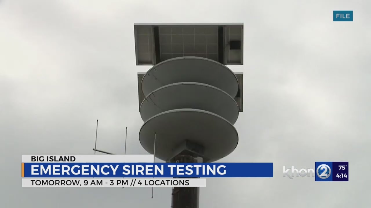 HEMA to test new sirens on Big Island - YouTube